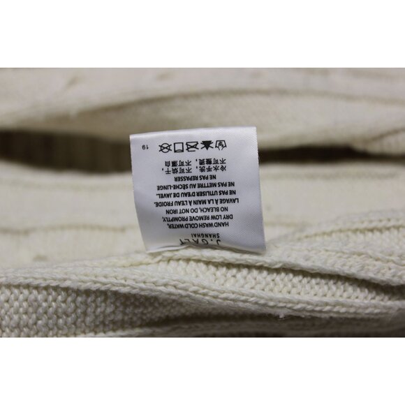 J. Galt women's wool blend cable knit v-neck button front long sleeve cardigan - Picture 10 of 10